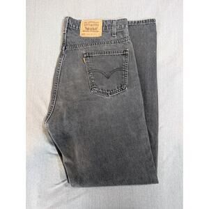 Levi's 505 Orange Tab Jeans Men W40 L30 Black Straight Fit USA Made Vintage